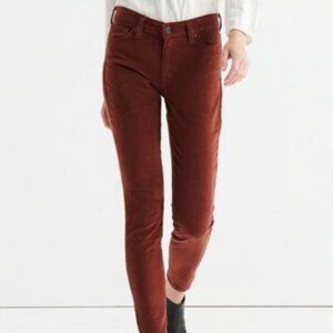 Lucky Brand Ava Mid Rise Skinny Corduroy Pants (Red, size 8/29)